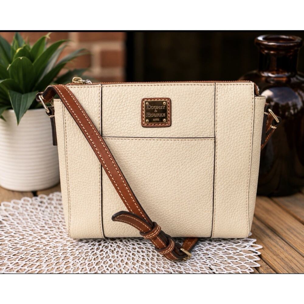Dooney & Bourke Pebble Grain Leather Lexington Crossbody Bone